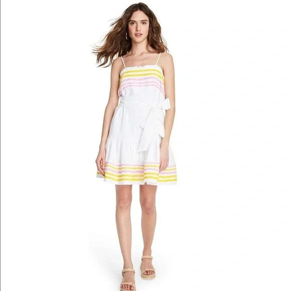 chinese dress ladies Sara Emanuel V-Neck Plaid Linen Dress